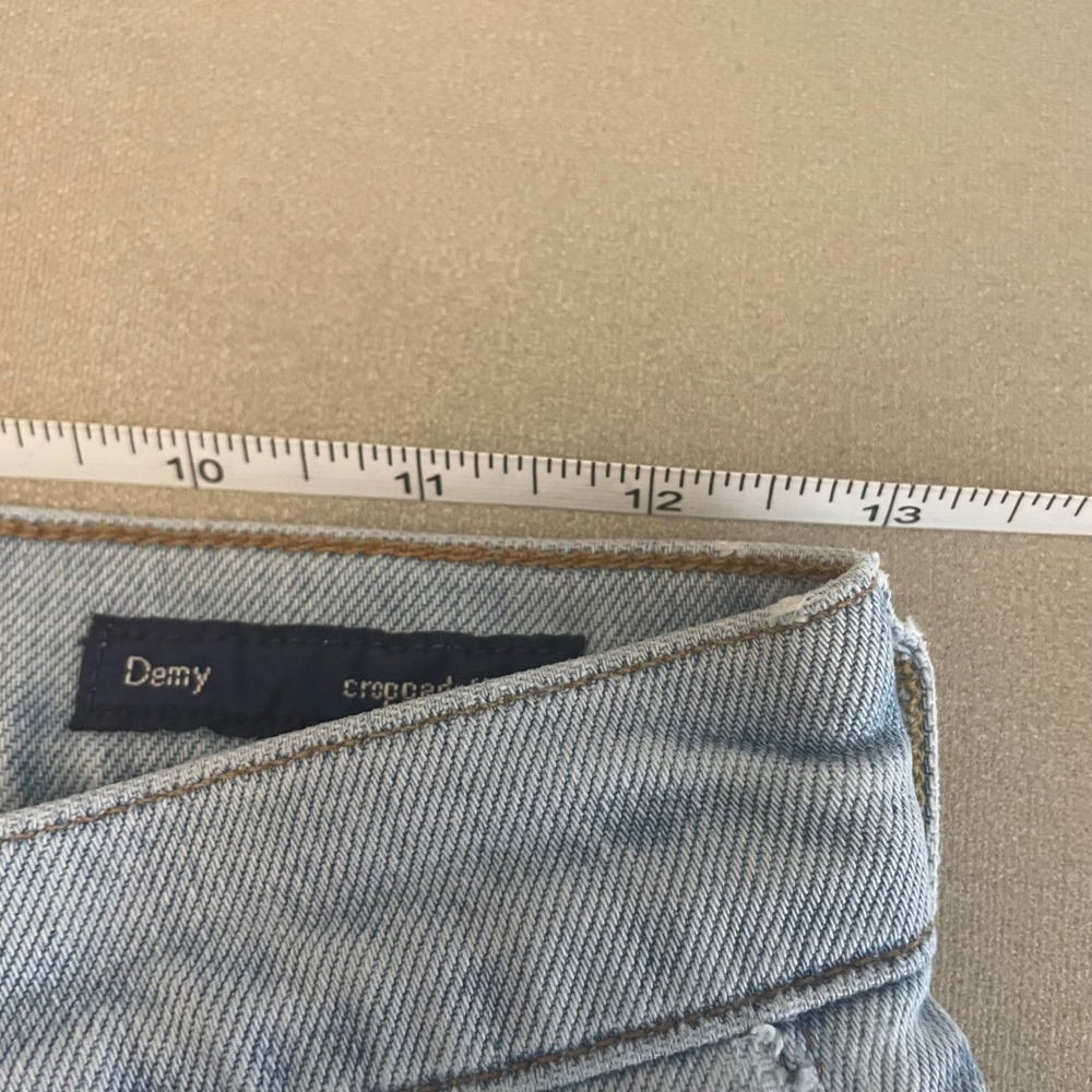 Citizens of Humanity Demy Cropped Flare Jeans Light Wash Distressed 25 - Picture 6 of 9